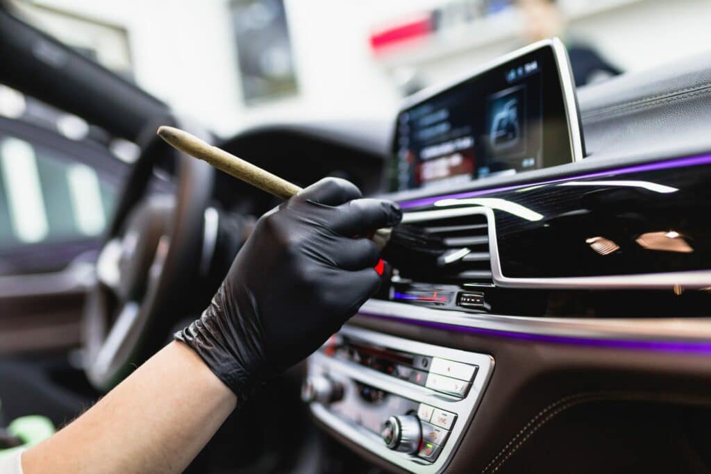 Professional interior car clean in Southampton, showcasing thorough cleaning of seats, dashboard, and carpets for a spotless vehicle.