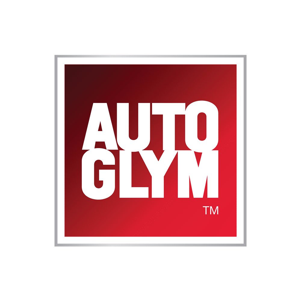 Autoglym brand logo featuring elegant, uppercase text with a clean and professional design, symbolising the premium car care products and services provided by the company.